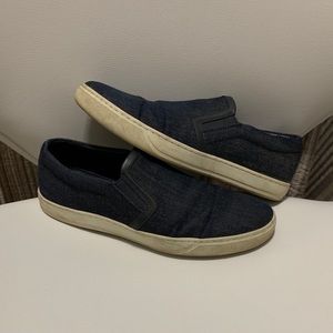 Vince denim slip-ons
